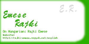 emese rajki business card